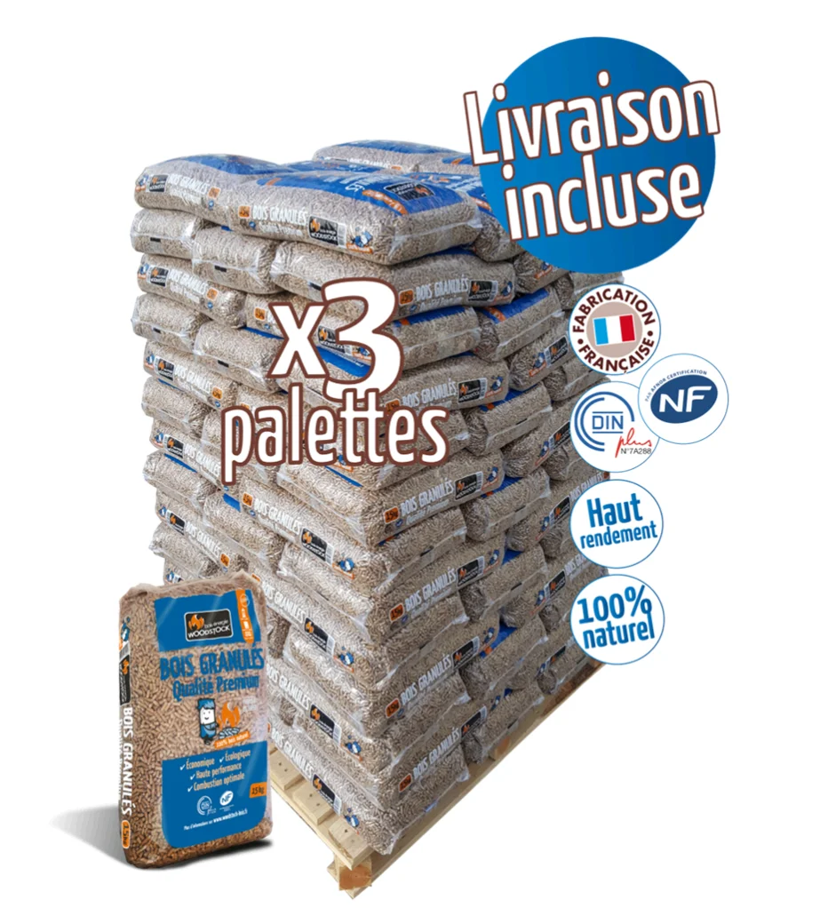 palette granulés Woodstock 198 sacs