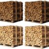 4 x Palettes (2 chêne blanc + 2 Hêtre/Charme) – Bûches de 40 cm